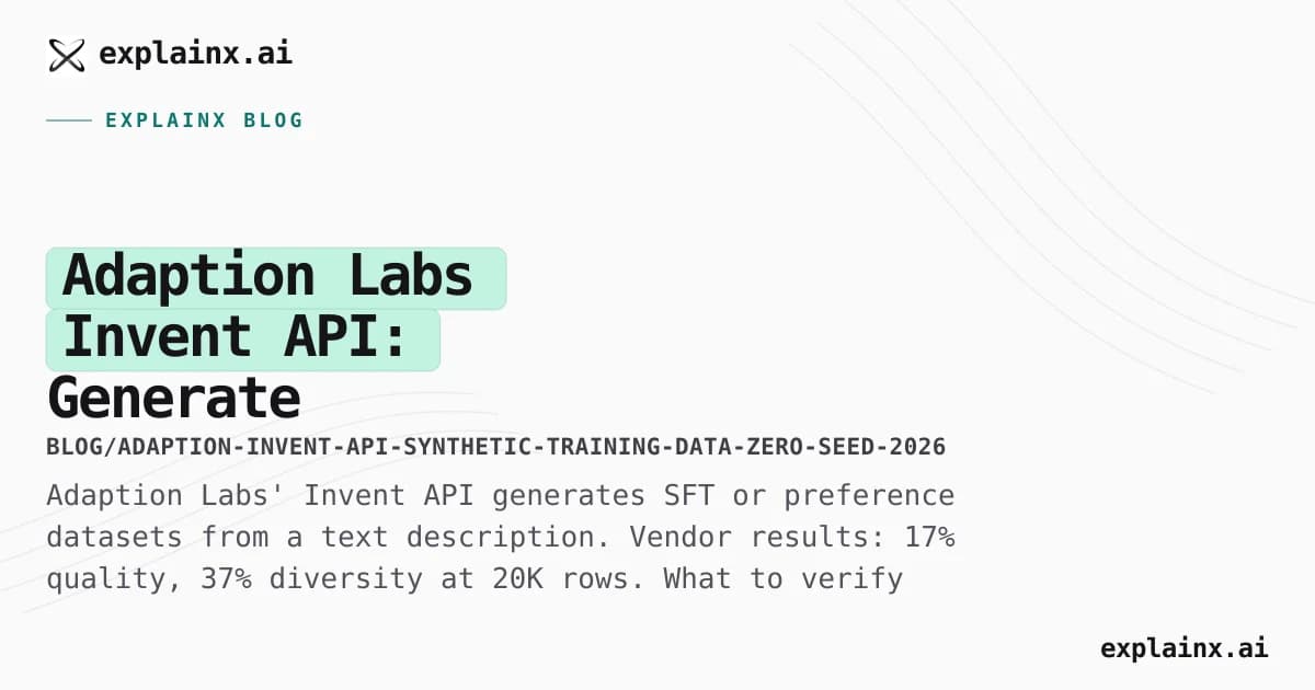 Adaption Labs Invent API: Generate Post-Training Data From a Prompt, With No Seed Examples