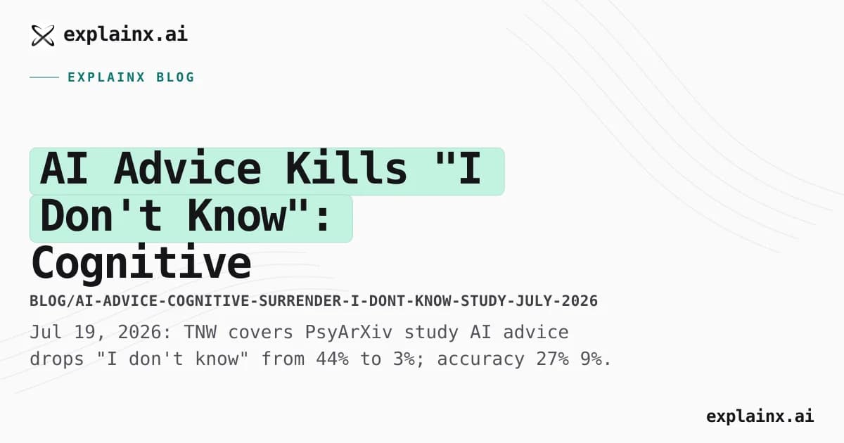 AI Advice Kills "I Don't Know": Cognitive Surrender in a PsyArXiv Study