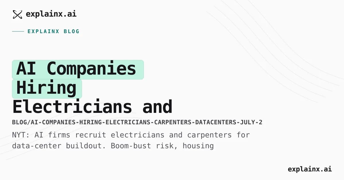 AI Companies Hiring Electricians and Carpenters by the Thousands