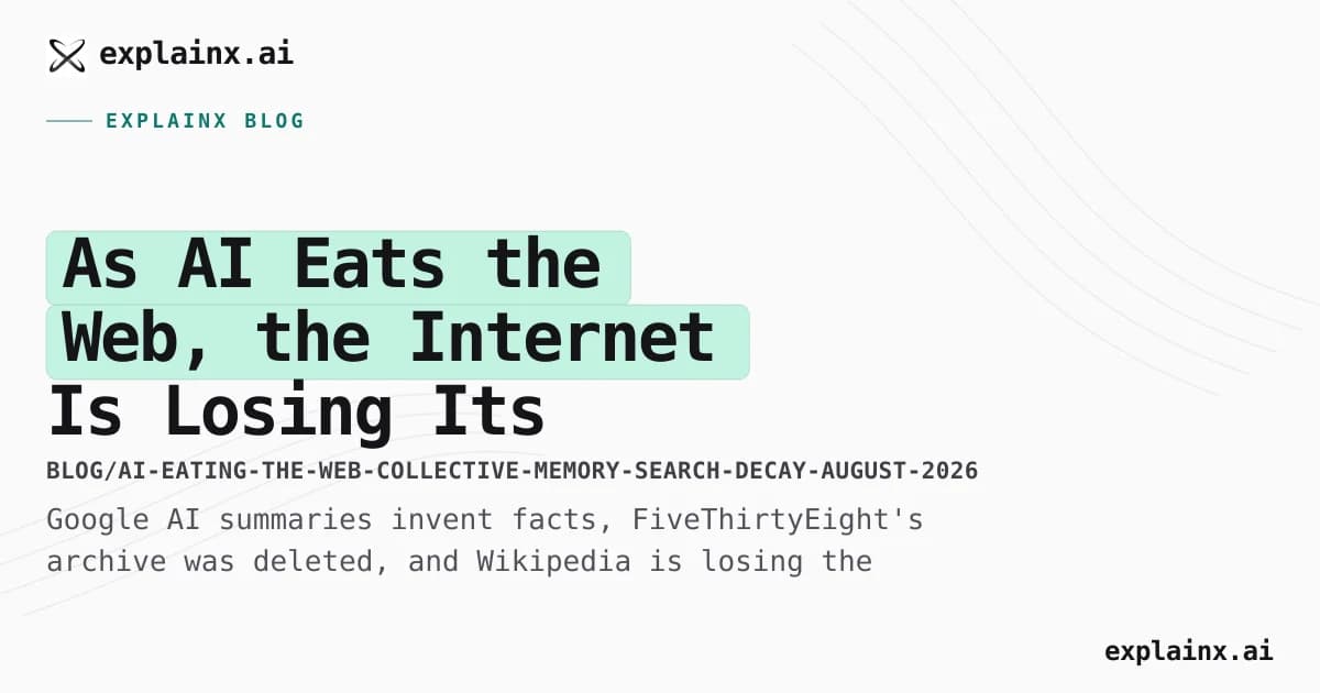 As AI Eats the Web, the Internet Is Losing Its Memory