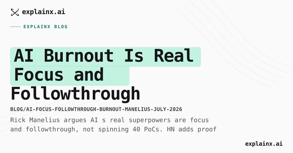 AI Burnout Is Real — Focus and Followthrough
