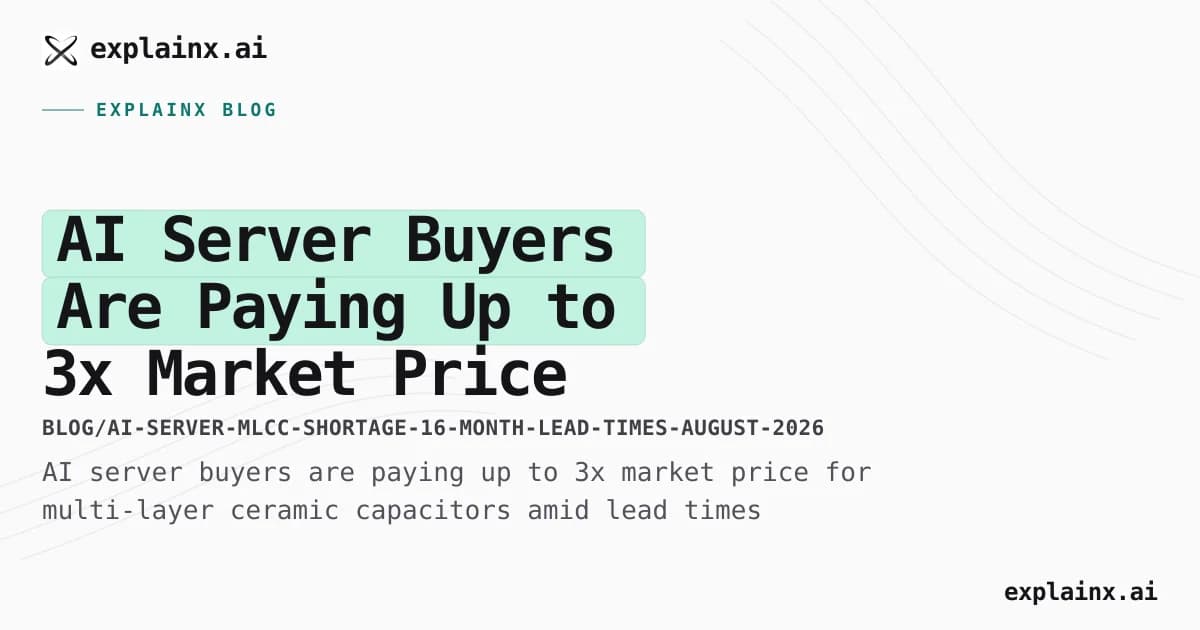 AI Server Buyers Are Paying Up to 3x Market Price for MLCCs