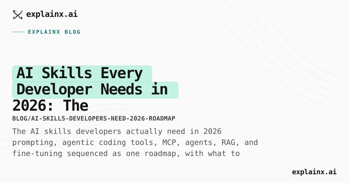 AI Skills Every Developer Needs in 2026: The Prompting → MCP → Agents Roadmap