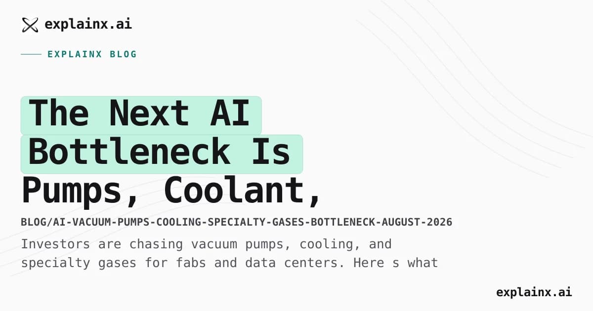 The Next AI Bottleneck Is Pumps, Coolant, and Gas