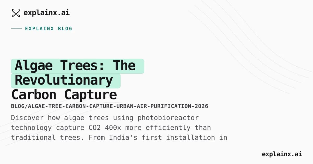 Algae Trees: The Revolutionary Carbon Capture Technology Transforming Urban Air Quality in 2026
