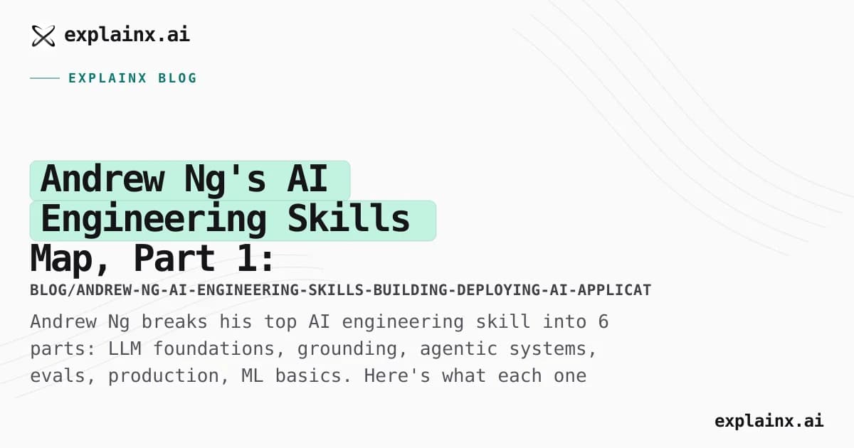 Andrew Ng's AI Engineering Skills Map, Part 1: Building and Deploying AI Applications
