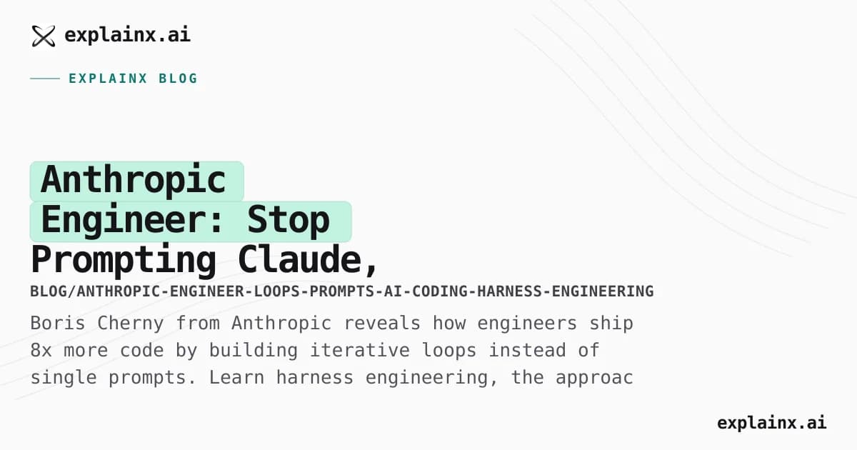 Anthropic Engineer: Stop Prompting Claude, Build Loops That Prompt Themselves (Harness Engineering Explained)