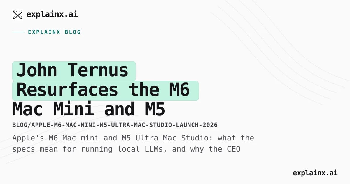 John Ternus Resurfaces the M6 Mac Mini and M5 Ultra Mac Studio for AI