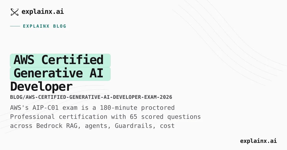 AWS Certified Generative AI Developer – Professional: what AIP-C01 tests and how to prepare