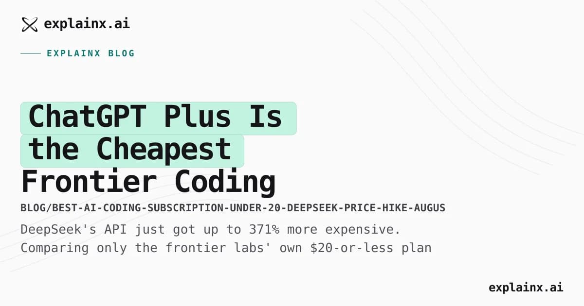 ChatGPT Plus Is the Cheapest Frontier Coding Subscription (Aug 2026)