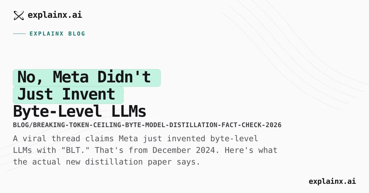 No, Meta Didn't Just Invent Byte-Level LLMs — What the New Paper Actually Shows