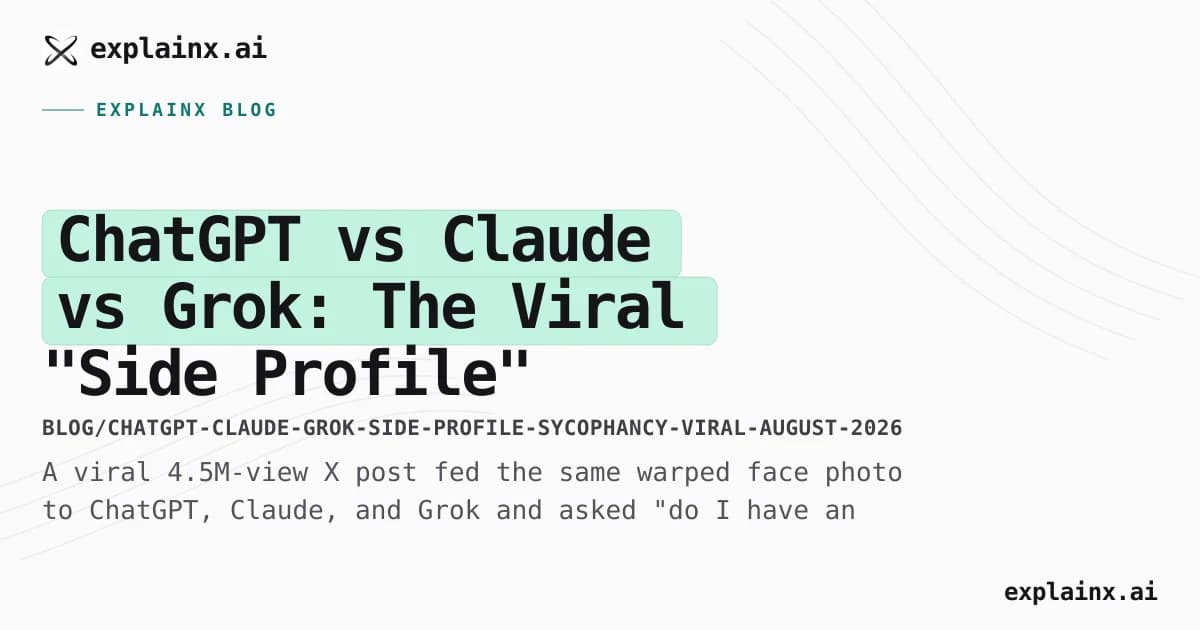 ChatGPT vs Claude vs Grok: The Viral "Side Profile" Sycophancy Test