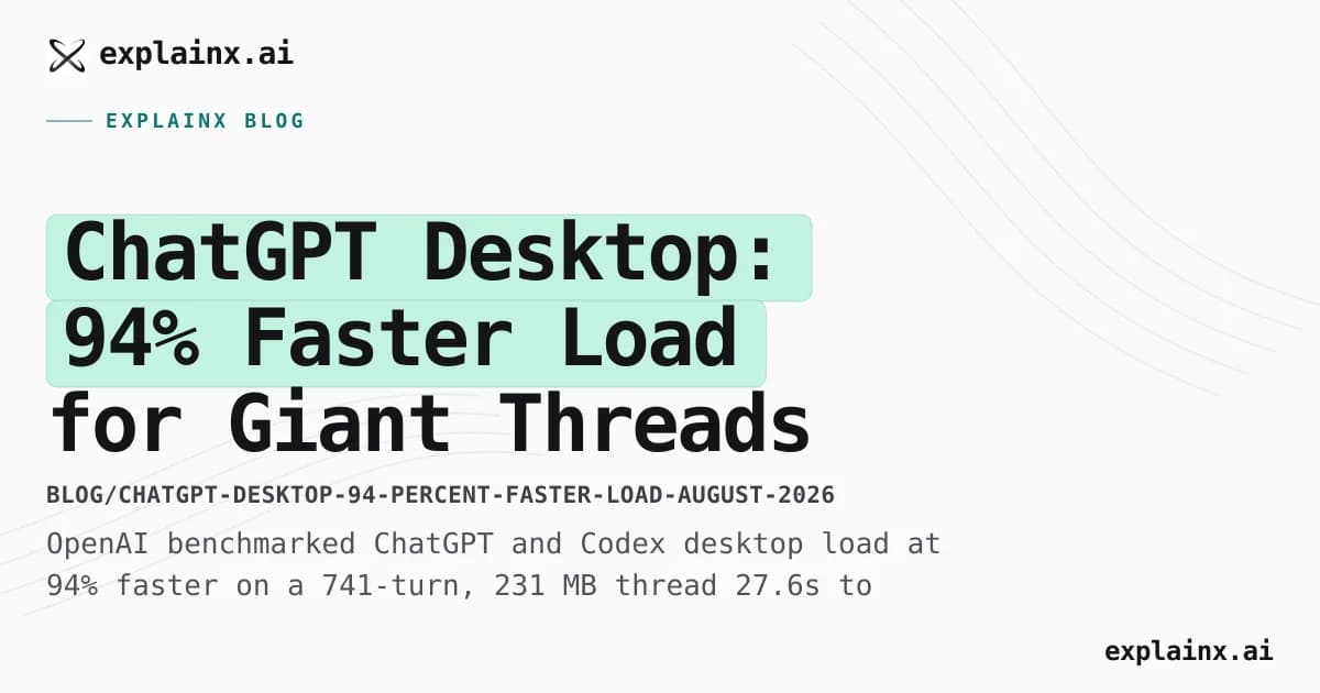 ChatGPT Desktop: 94% Faster Load for Giant Threads