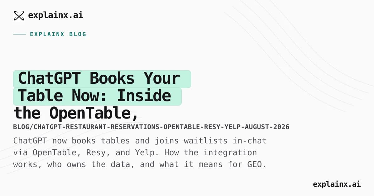 ChatGPT Books Your Table Now: Inside the OpenTable, Resy, and Yelp Integrations