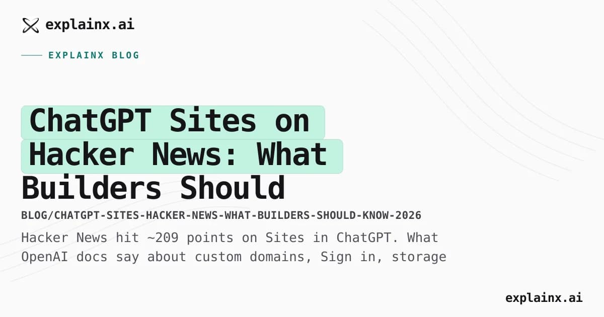 ChatGPT Sites on Hacker News: What Builders Should Know