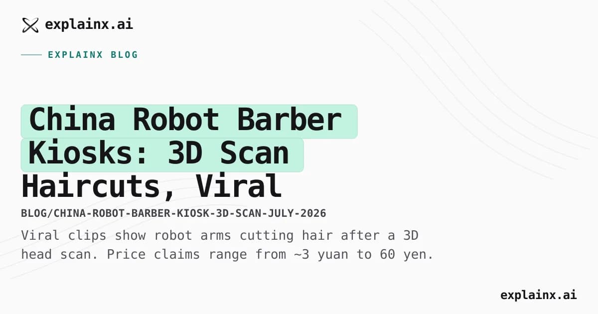 China Robot Barber Kiosks: 3D Scan Haircuts, Viral Claims Fact-Checked