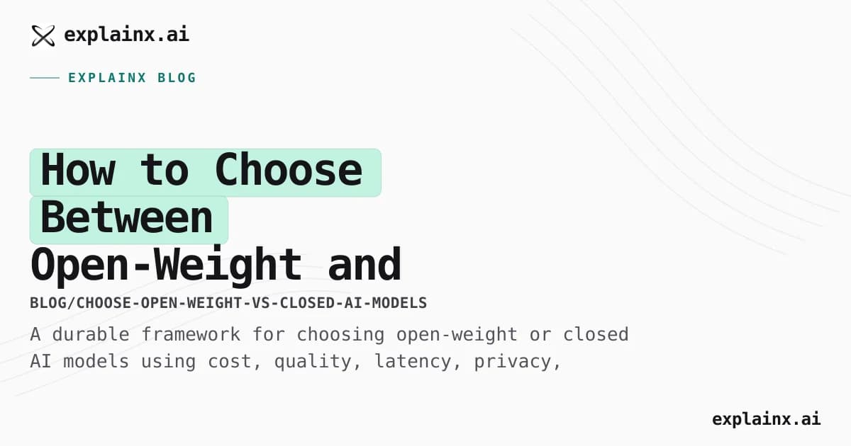 How to Choose Between Open-Weight and Closed AI Models