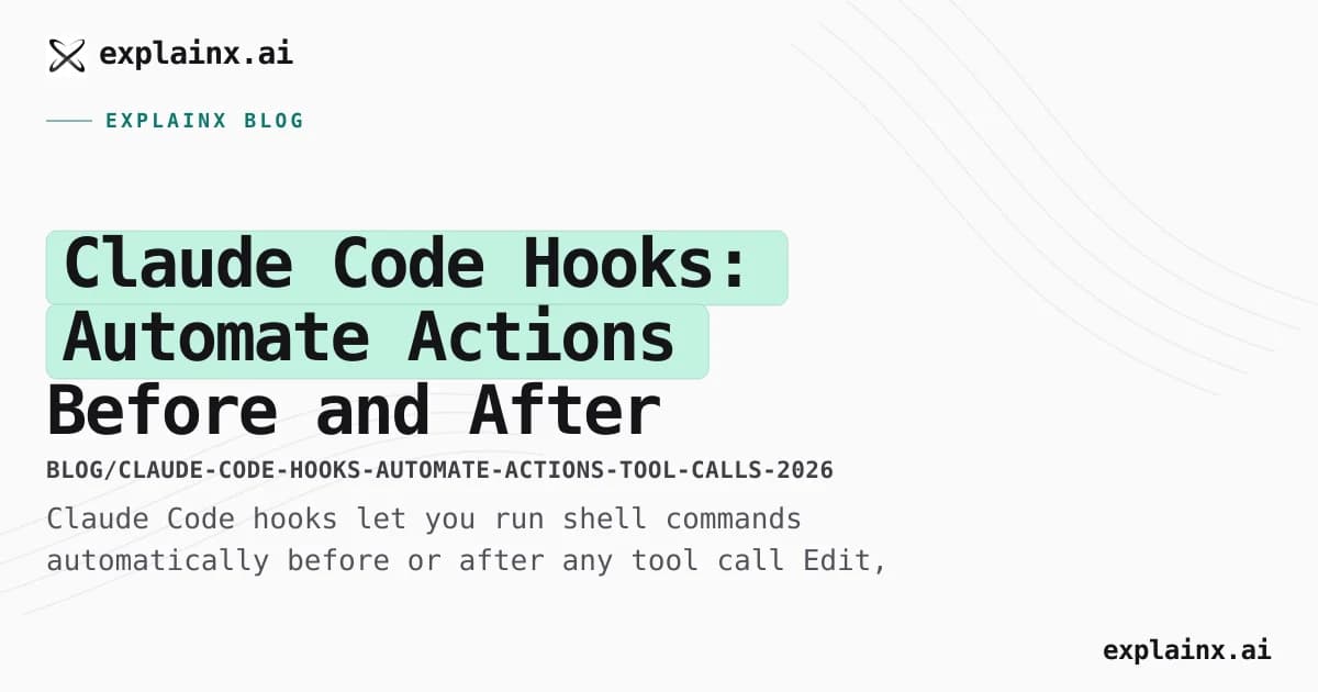 Claude Code Hooks: Automate Actions Before and After Every Tool Call