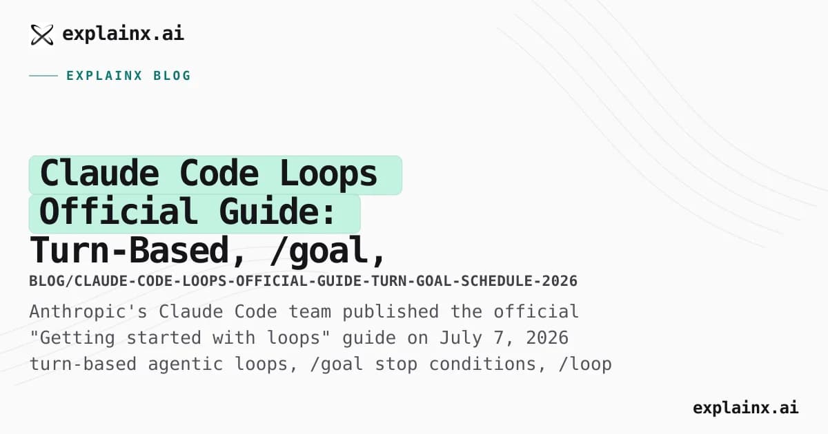 Claude Code Loops Official Guide: Turn-Based, /goal, /loop, and /schedule (July 2026)