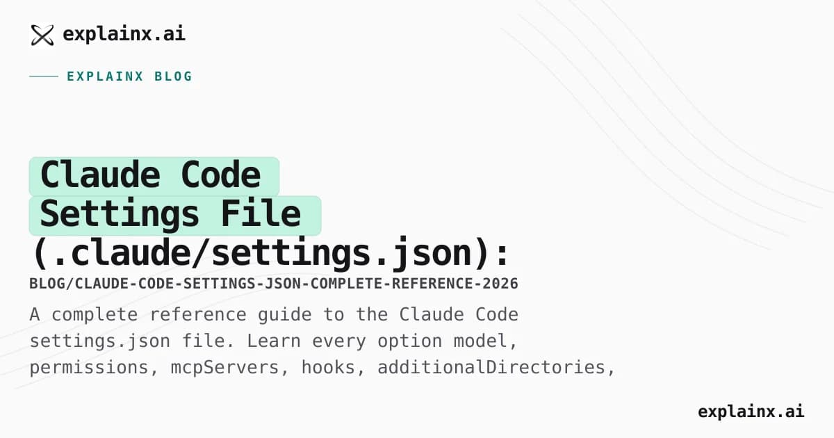 Claude Code Settings File (.claude/settings.json): Every Option Explained