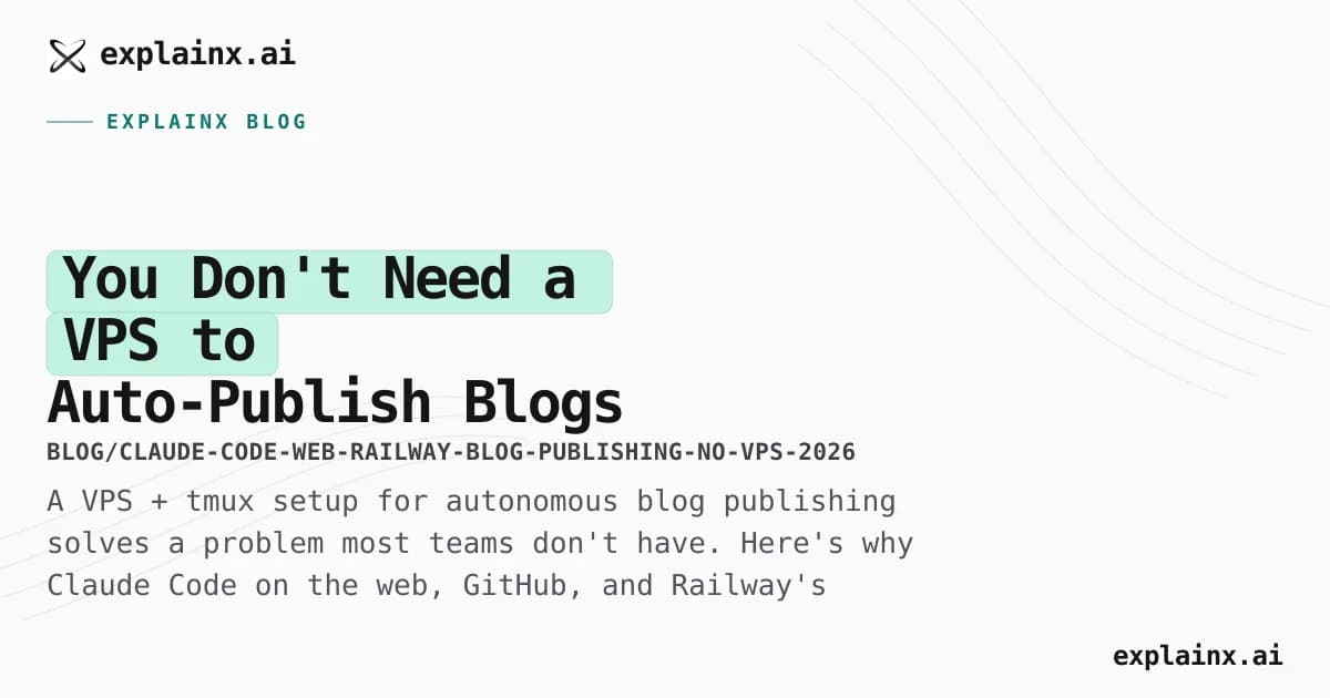 You Don't Need a VPS to Auto-Publish Blogs — Railway Already Is Your Server
