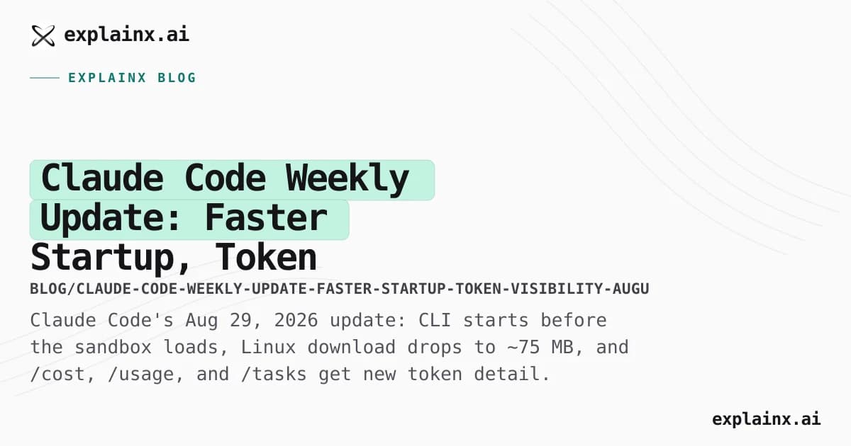 Claude Code Weekly Update: Faster Startup, Token Visibility, Auto Mode Tab