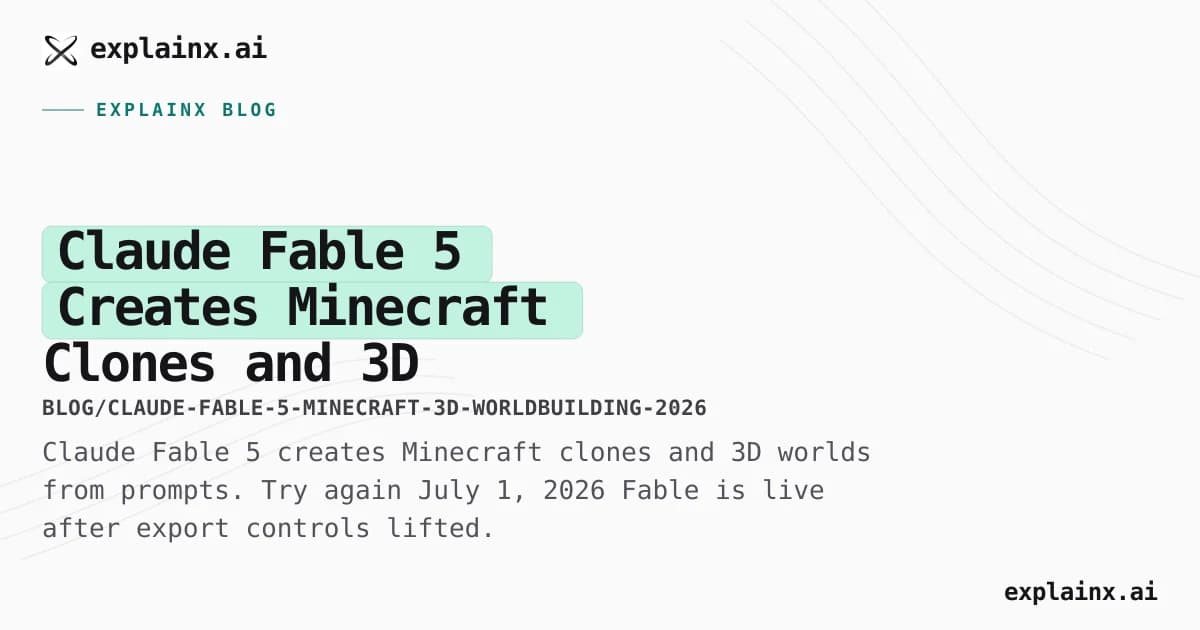 Claude Fable 5 Creates Minecraft Clones and 3D Worlds from Simple Prompts