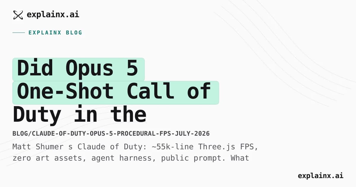 Did Opus 5 One-Shot Call of Duty in the Browser?
