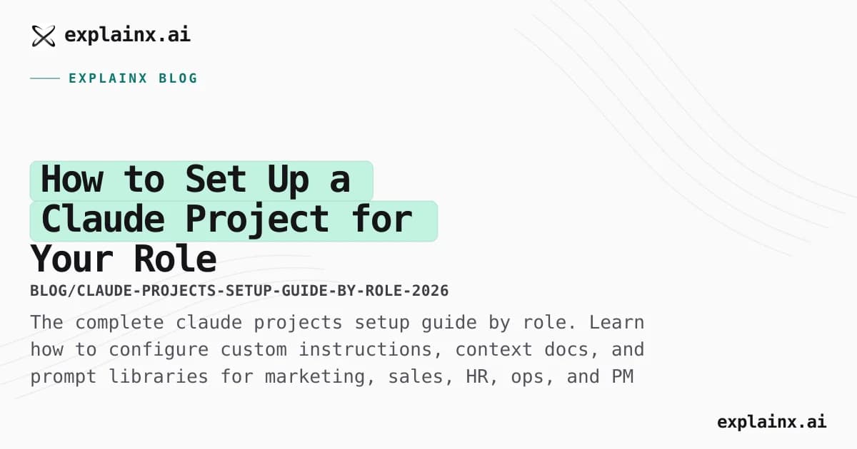 How to Set Up a Claude Project for Your Role (Marketing, Sales, HR, Ops, PM) — Step-by-Step