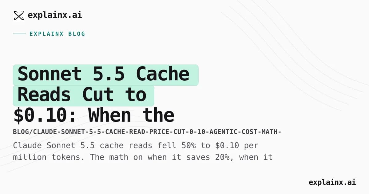 Sonnet 5.5 Cache Reads Cut to $0.10: When the 20% Saving Is Real
