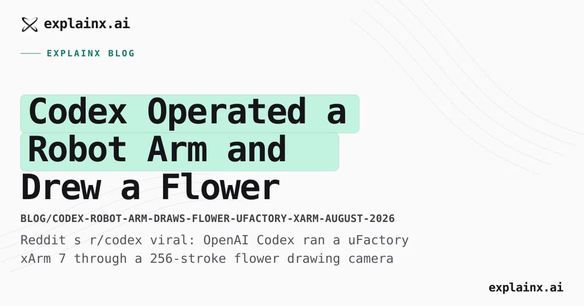 Codex Operated a Robot Arm — and Drew a Flower