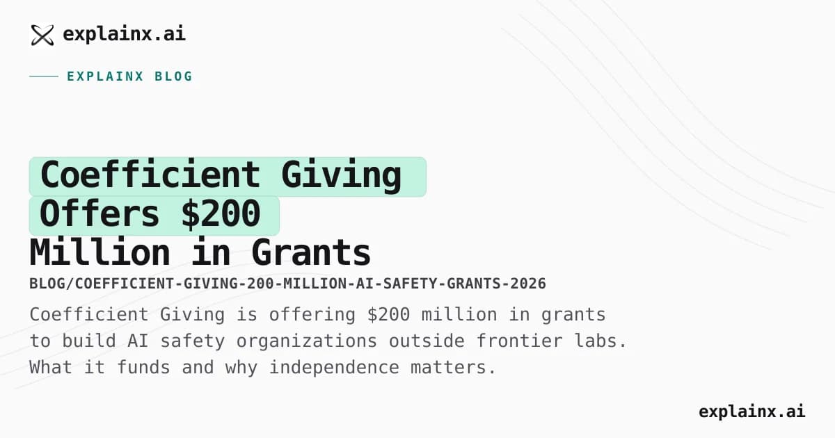Coefficient Giving Offers $200 Million in Grants to Build AI Safety Orgs Outside Labs
