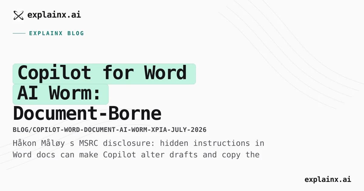 Copilot for Word AI Worm: Document-Borne XPIA That Self-Propagates