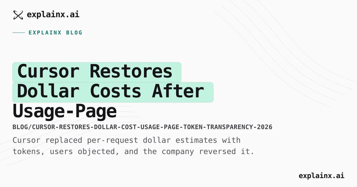 Cursor Restores Dollar Costs After Usage-Page Backlash
