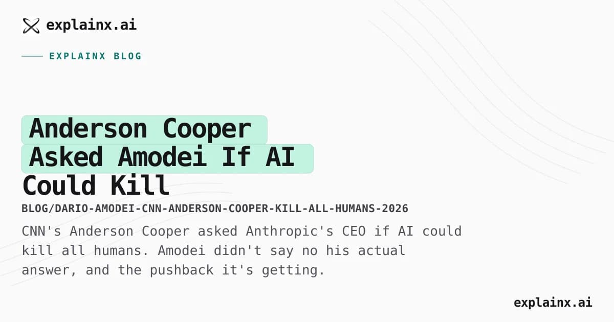 Anderson Cooper Asked Amodei If AI Could Kill Everyone. Here's What He Actually Said