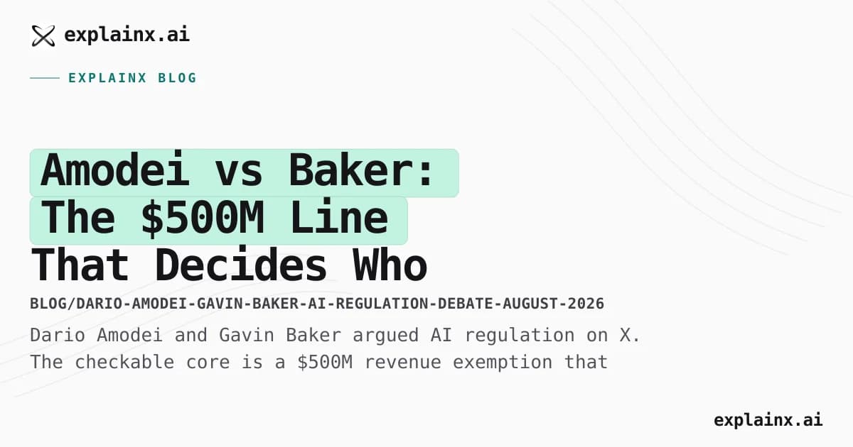Amodei vs Baker: The $500M Line That Decides Who Gets Regulated