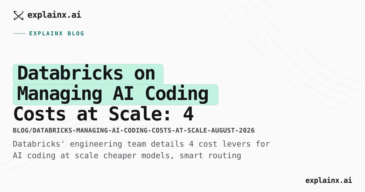 Databricks on Managing AI Coding Costs at Scale: 4 Cost Levers