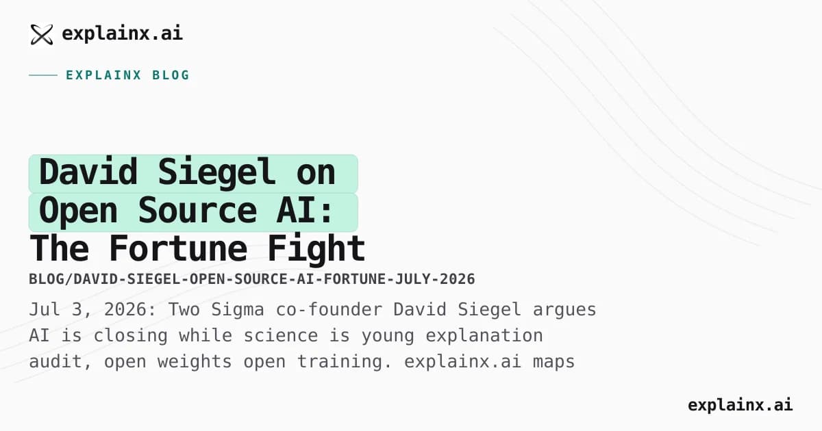 David Siegel on Open Source AI: The Fortune Fight Is Bigger Than Software