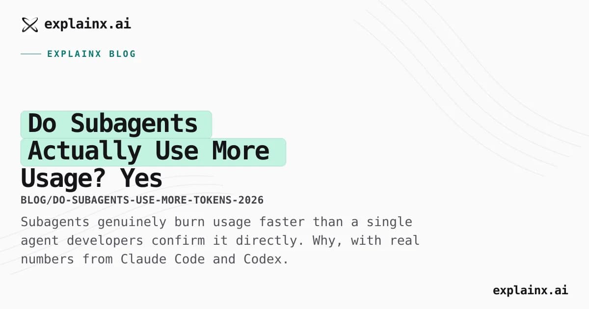 Do Subagents Actually Use More Usage? Yes — Here's Why, With Real Numbers