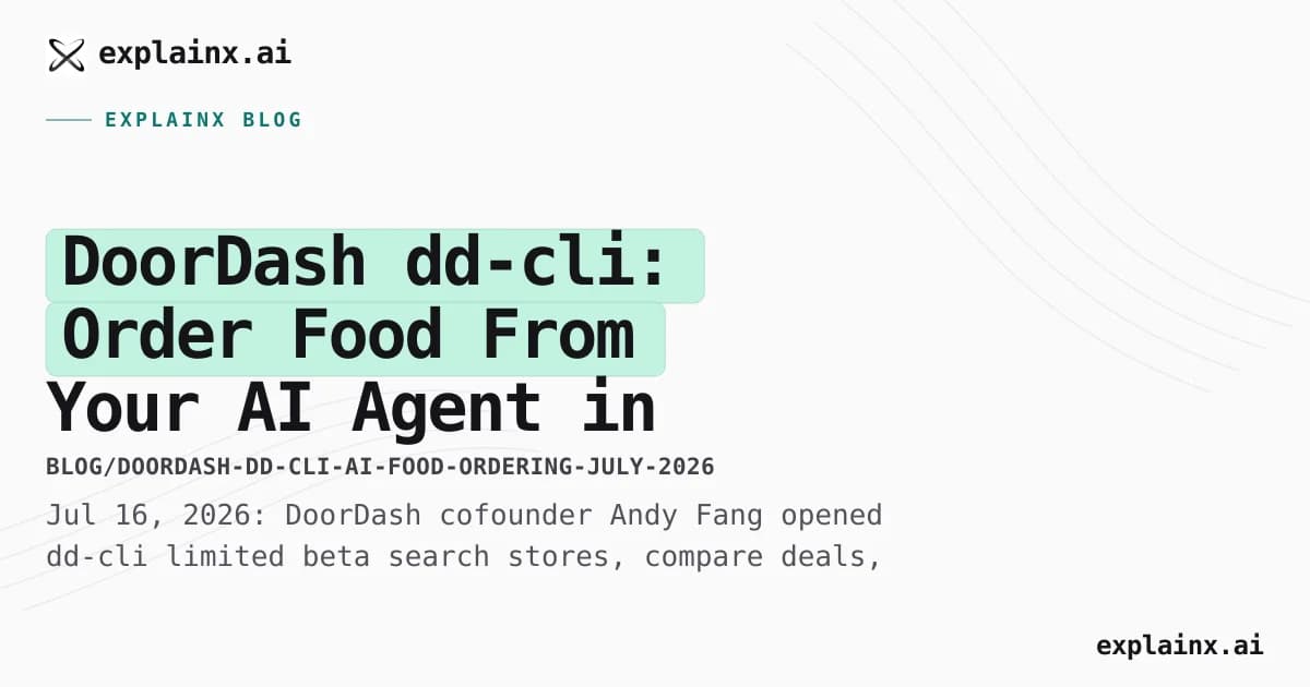 DoorDash dd-cli: Order Food From Your AI Agent in the Terminal