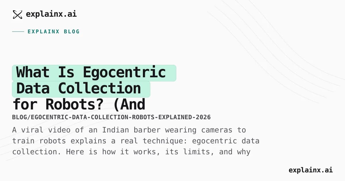 What Is Egocentric Data Collection for Robots? (And Why It Is Happening in India)