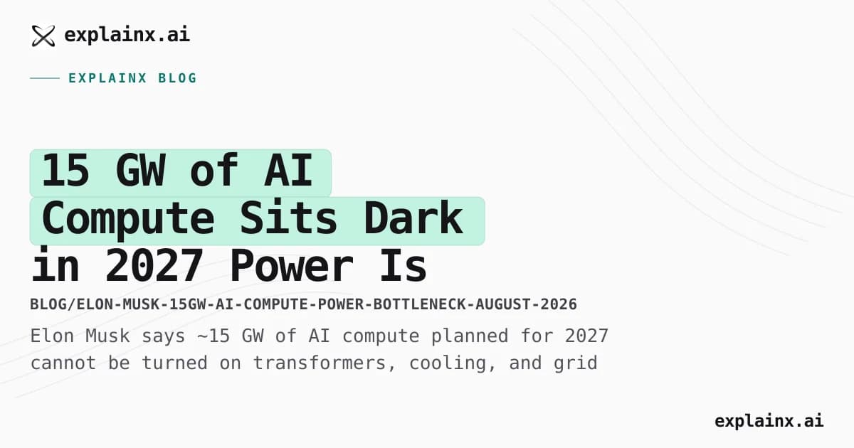 15 GW of AI Compute Sits Dark in 2027 — Power Is the Real Bottleneck