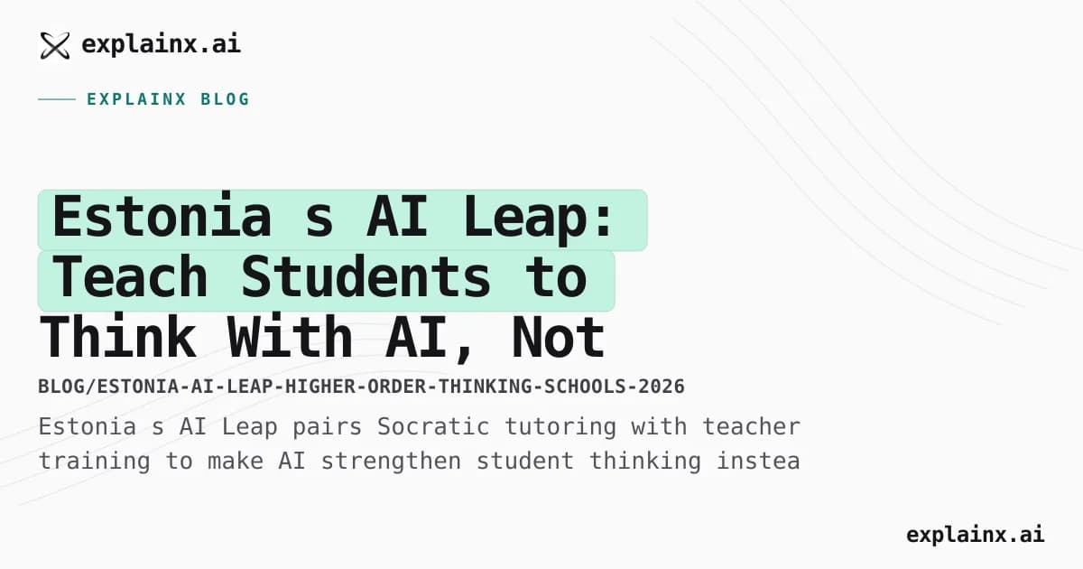 Estonia’s AI Leap: Teach Students to Think With AI, Not Instead of It