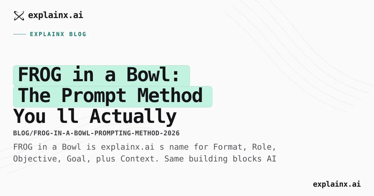 FROG in a Bowl: The Prompt Method You’ll Actually Remember