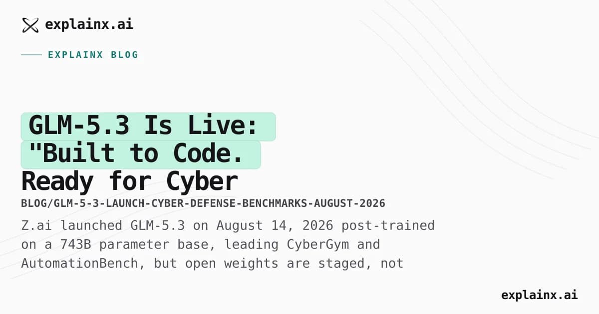 GLM-5.3 Is Live: "Built to Code. Ready for Cyber Defense." — Full Benchmarks