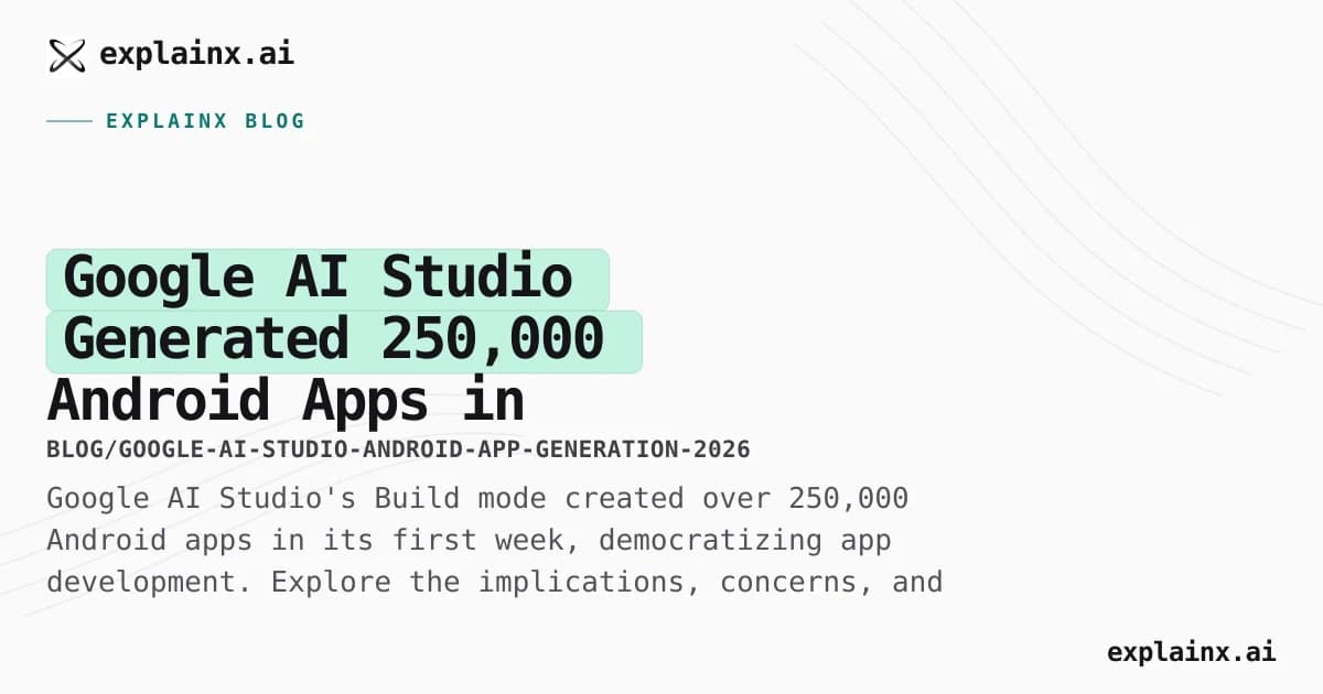 Google AI Studio Generated 250,000 Android Apps in One Week: Revolution or Recipe for Disaster?