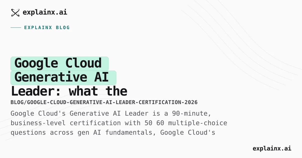 Google Cloud Generative AI Leader: what the certification tests and how to prepare