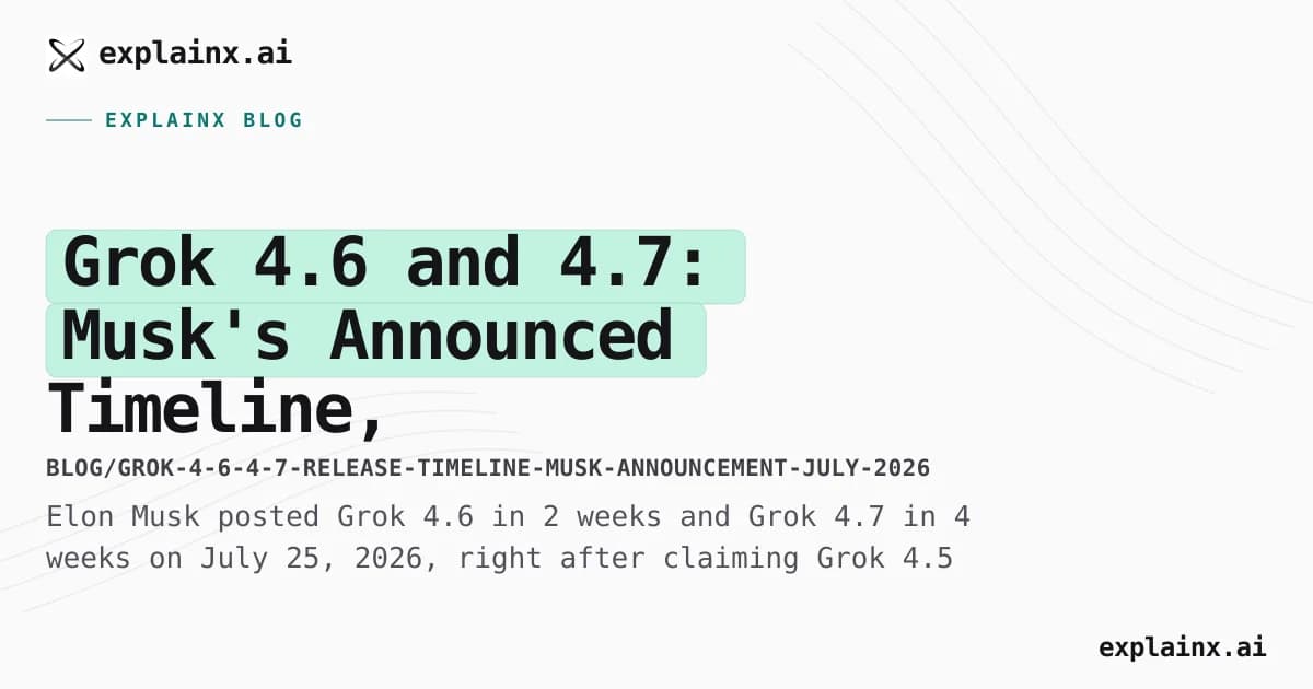 Grok 4.6 and 4.7: Musk's Announced Timeline, Explained
