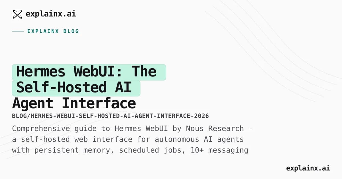 Hermes WebUI: The Self-Hosted AI Agent Interface That Remembers Everything (2026 Complete Guide)