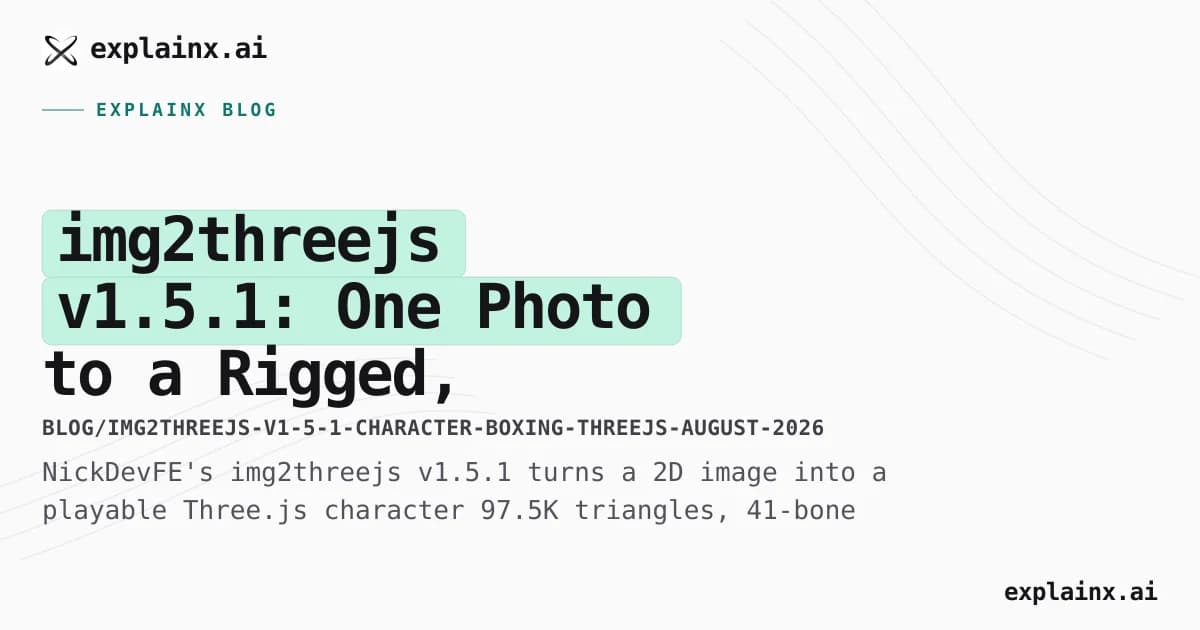 img2threejs v1.5.1: One Photo to a Rigged, Animated Three.js Fighter